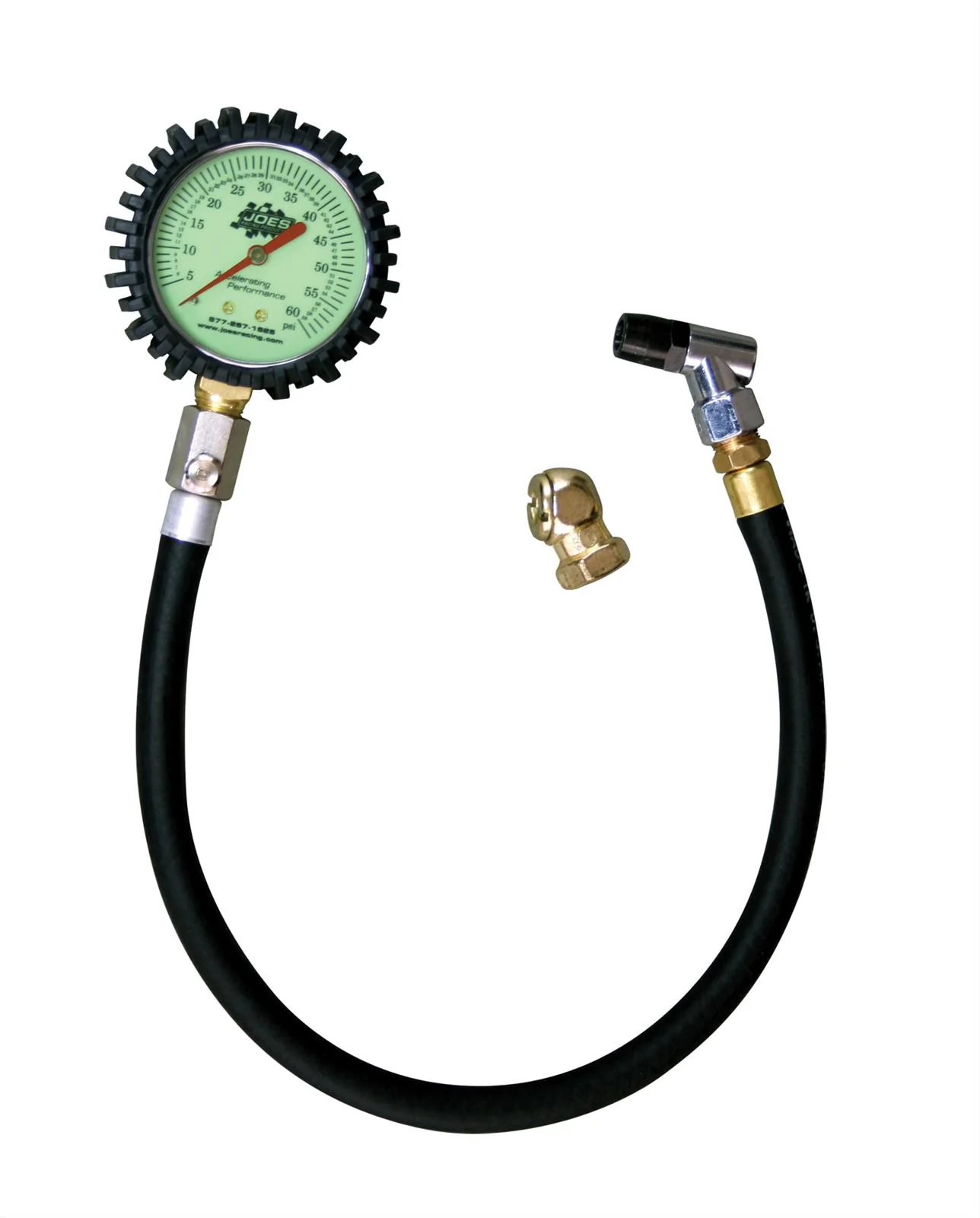 JOES Glow in the Dark Face Tire Pressure Gauge 2 1/2"