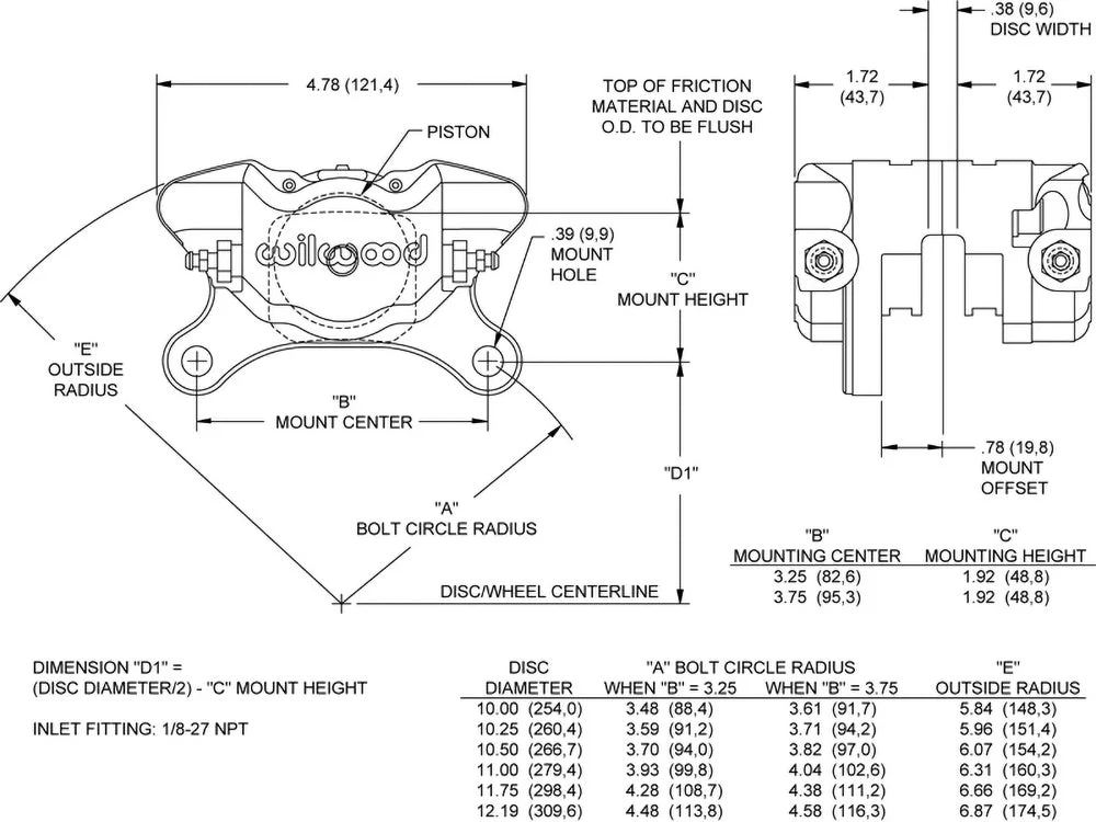 Midget Dynalite Brake Pad Set - Purple Compound (Wilwood DLS/DLP Caliper) - Image 2